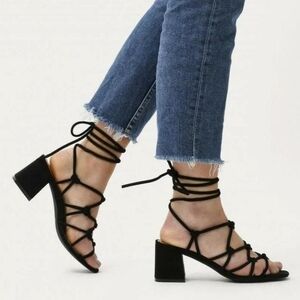 Strappy chunky heel